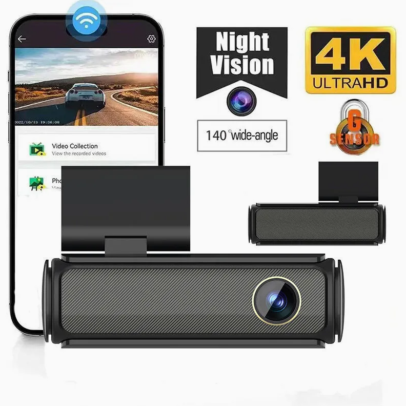 4K WiFi GPS Dual Dash Camera with Front 4K & Rear 2K Recording